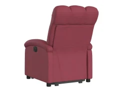 vidaxl Poltrona*Poltrona reclinável elevatória tecido tinto Vermelho