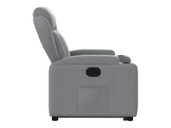 vidaxl Poltrona*Poltrona reclinável elevatória tecido -claro Cinzento