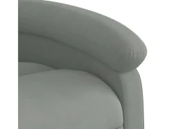 vidaxl Poltrona*Poltrona reclinável elevatória veludo cinza-claro Cinzento