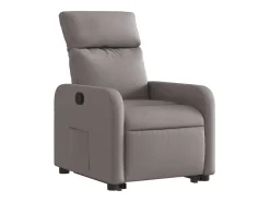 vidaxl Poltrona*Poltrona reclinável elevatória tecido cinzento-acastanhado Taupe