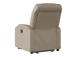 vidaxl Poltrona*Poltrona reclinável elevatória couro artificial cor cappuccino Castanho