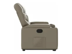 vidaxl Poltrona*Poltrona reclinável elevatória couro artificial cor cappuccino Castanho