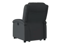 vidaxl Poltrona*Poltrona reclinável elevatória couro genuíno Preto