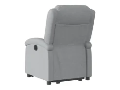 vidaxl Poltrona*Poltrona reclinável elevatória tecido -claro Cinzento
