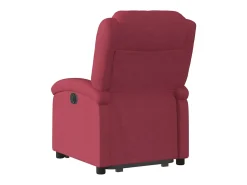 vidaxl Poltrona*Poltrona reclinável elevatória elétrica tecido -tinto Vermelho