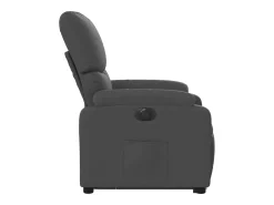 vidaxl Poltrona*Poltrona reclinável elevatória elétrica tecido -escuro Cinzento