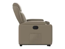 vidaxl Poltrona*Poltrona reclinável elevatória couro artificial cor cappuccino Castanho