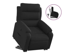 vidaxl Poltrona*Poltrona reclinável elevatória tecido Preto