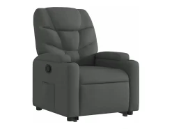 vidaxl Poltrona*Poltrona reclinável elevatória tecido -escuro Cinzento