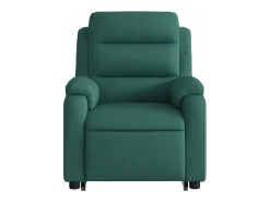 vidaxl Poltrona*Poltrona reclinável elevatória de massagens tecido -escuro Verde