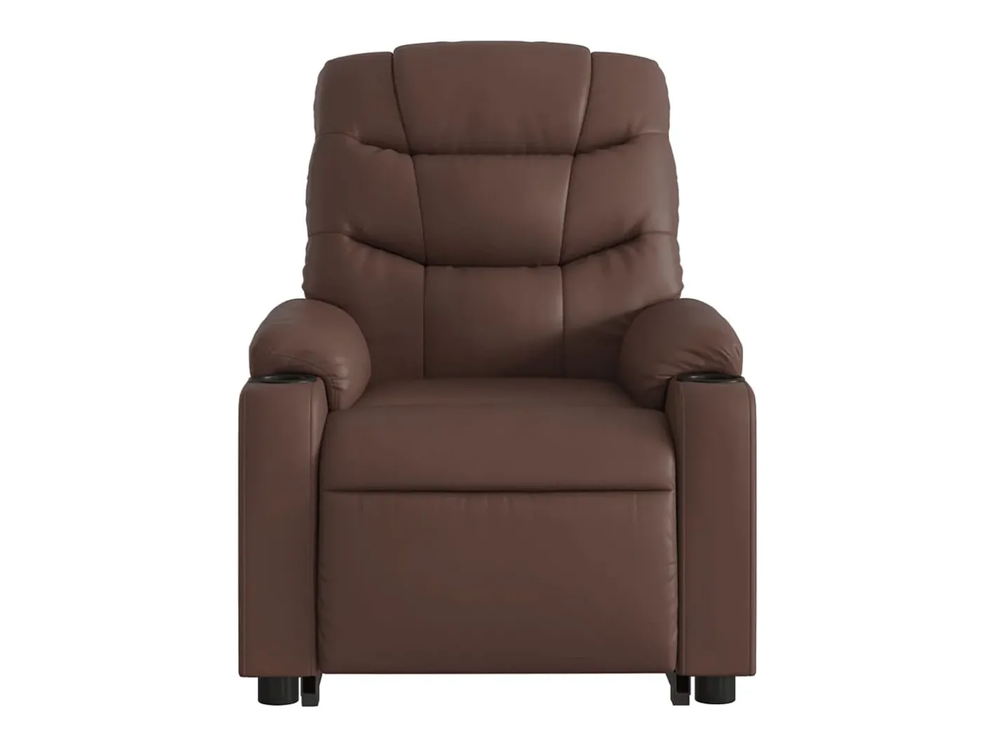 vidaxl Poltrona*Poltrona reclinável elevatória couro artificial Castanho