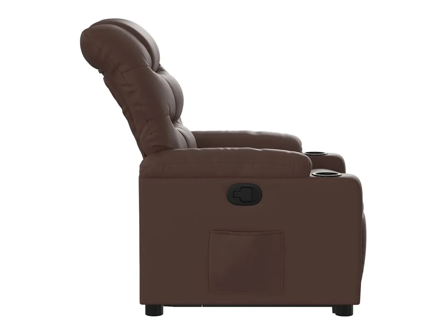 vidaxl Poltrona*Poltrona reclinável elevatória couro artificial Castanho