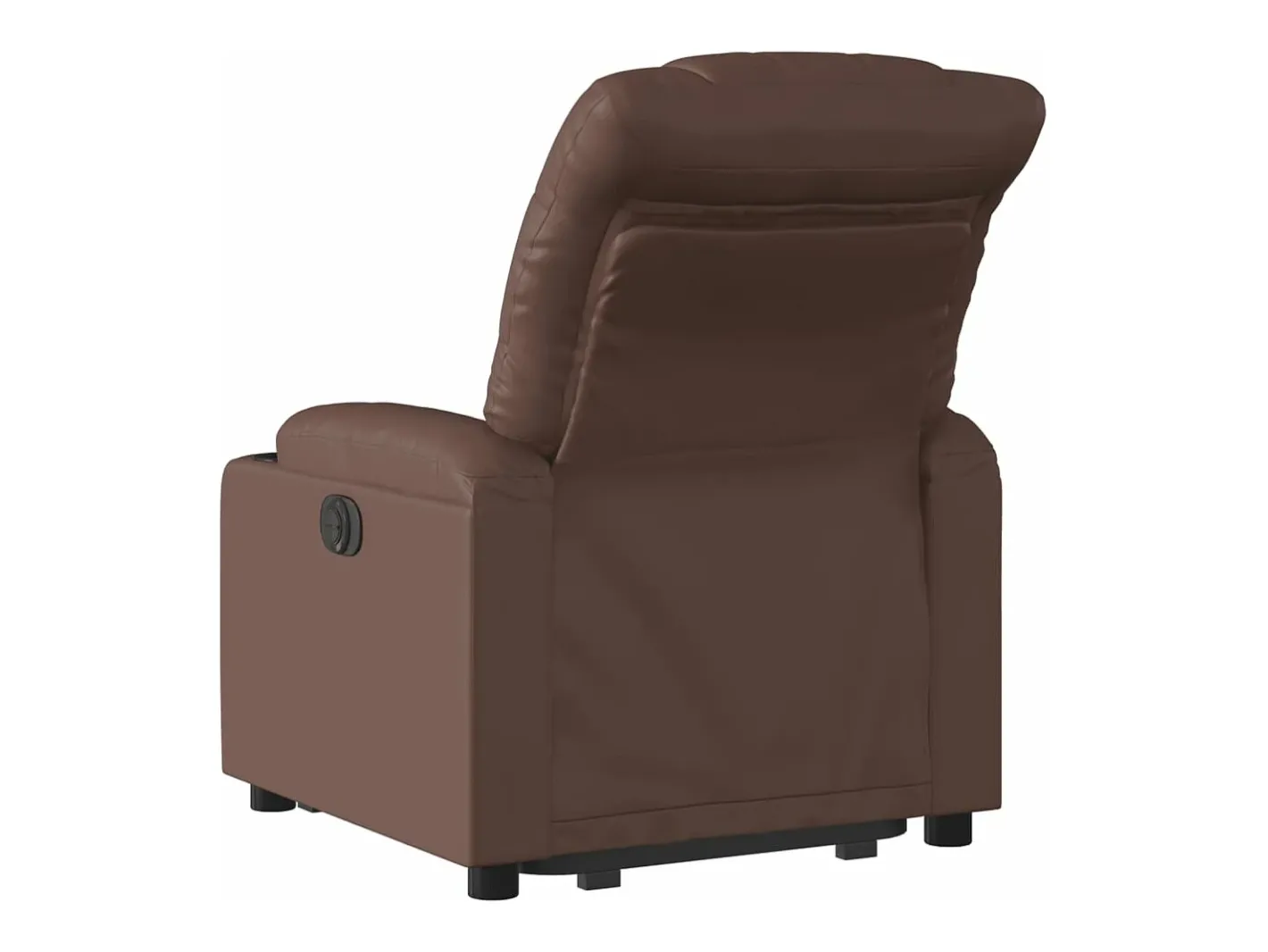 vidaxl Poltrona*Poltrona reclinável elevatória couro artificial Castanho