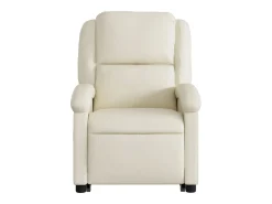 vidaxl Poltrona*Poltrona reclinável elevatória elétrica couro artificial Creme