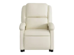 vidaxl Poltrona*Poltrona reclinável elevatória elétrica couro artificial Creme
