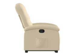 vidaxl Poltrona*Poltrona reclinável elevatória tecido cor Creme