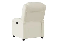 vidaxl Poltrona*Poltrona reclinável elétrica couro artificial cor Creme