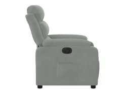 vidaxl Poltrona*Poltrona reclinável elétrica veludo -claro Cinzento