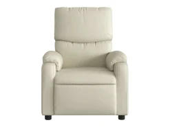 vidaxl Poltrona*Poltrona reclinável elétrica couro artificial cor Creme