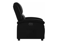 vidaxl Poltrona*Poltrona reclinável elétrica couro artificial Preto