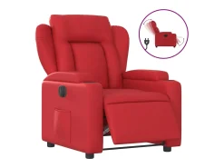vidaxl Poltrona*Poltrona reclinável elétrica couro artificial Vermelho