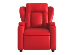 vidaxl Poltrona*Poltrona reclinável elétrica couro artificial Vermelho