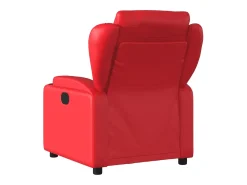 vidaxl Poltrona*Poltrona reclinável elétrica couro artificial Vermelho
