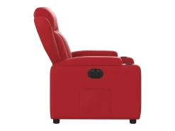 vidaxl Poltrona*Poltrona reclinável elétrica couro artificial Vermelho