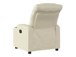 vidaxl Poltrona*Poltrona reclinável elétrica couro artificial cor Creme