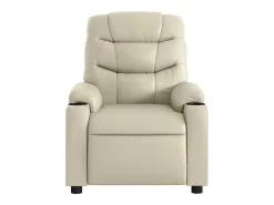 vidaxl Poltrona*Poltrona reclinável elétrica couro artificial cor Creme