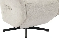 Vente-unique Poltrona*Poltrona reclinável elétrica de tecido texturizado TASEMO Bege