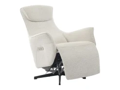 Vente-unique Poltrona*Poltrona reclinável elétrica de tecido texturizado TASEMO Bege