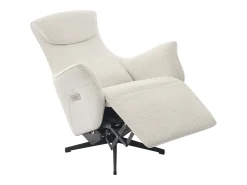 Vente-unique Poltrona*Poltrona reclinável elétrica de tecido texturizado TASEMO Bege