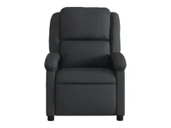 vidaxl Poltrona*Poltrona reclinável elétrica couro genuíno Preto