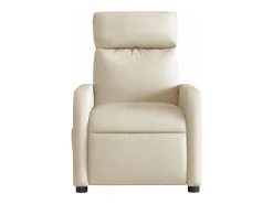 vidaxl Poltrona*Poltrona reclinável elétrica tecido cor Creme