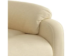 vidaxl Poltrona*Poltrona reclinável elétrica tecido cor Creme