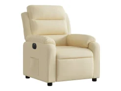 vidaxl Poltrona*Poltrona reclinável elétrica tecido cor Creme