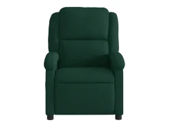vidaxl Poltrona*Poltrona reclinável elétrica veludo -escuro Verde