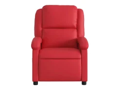vidaxl Poltrona*Poltrona reclinável elétrica couro artificial Vermelho