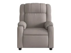New Poltrona reclinável massagens elétrica tecido cinza-acastanhado Poltrona