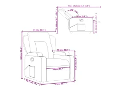 vidaxl Poltrona*Poltrona reclinável tecido -claro Cinzento