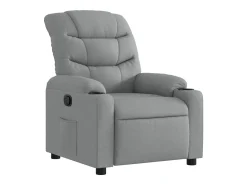 vidaxl Poltrona*Poltrona reclinável tecido -claro Cinzento