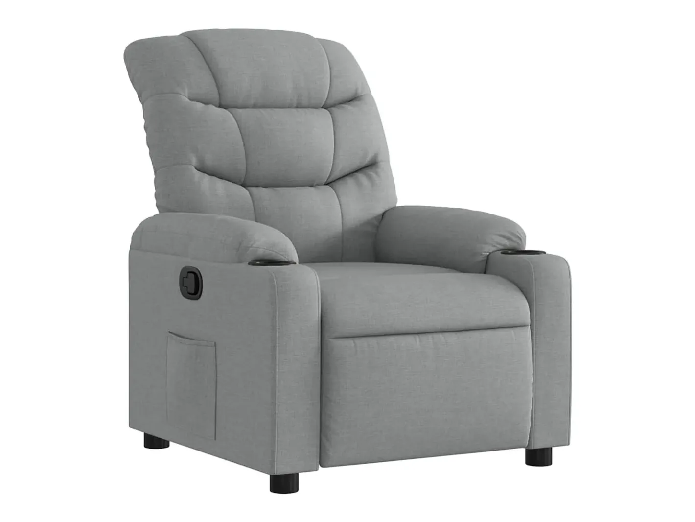 vidaxl Poltrona*Poltrona reclinável tecido -claro Cinzento