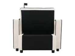 Outlet Poltrona retrátil em veludo - com suporte para copos + suporte para telemóvel - Poltrona