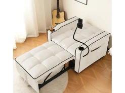 Outlet Poltrona retrátil em veludo - com suporte para copos + suporte para telemóvel - Poltrona