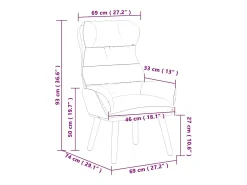vidaxl Poltrona*poltrona Turquesa 69 x 74 x 93 cm Veludo Verde