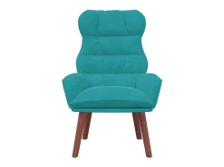 vidaxl Poltrona*poltrona Turquesa 69 x 74 x 93 cm Veludo Verde