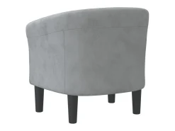 vidaxl Poltrona*Poltrona veludo -escuro Cinzento