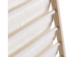 Porta-revistas Xoel em tecido e madeira com 8 seções.*VS Venta-stock Best