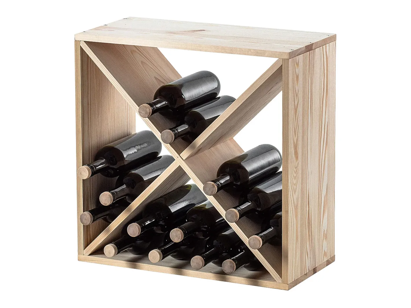 Acessórios De Arrumação|Acessório Vinho E Bar*Porta-vinhos Loreo X madeira marrom claro